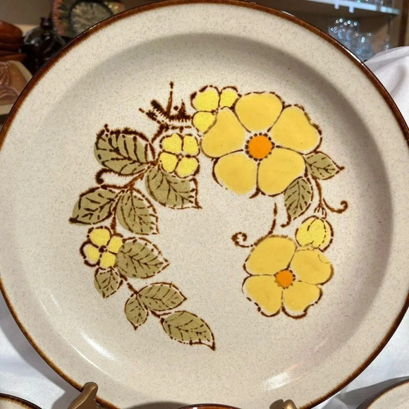 Vintage Yamaka Stoneware Buttertree Dish Set for 3 - Picture 3 of 8